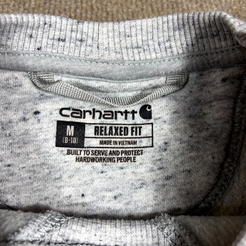 Lot of 2 Carhartt Sweatshirt Women M 8-10 Blue Gray Heather Relaxed Fit Pullover - Picture 5 of 12